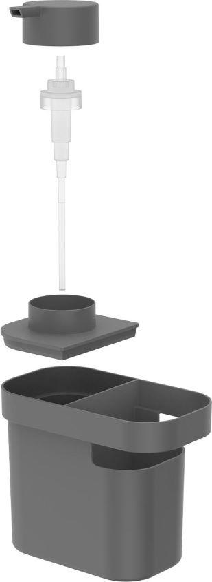 DISPENSADOR DE DETERGENTE Y ORGANIZADOR TRIUM 650 ML GRIS - 1