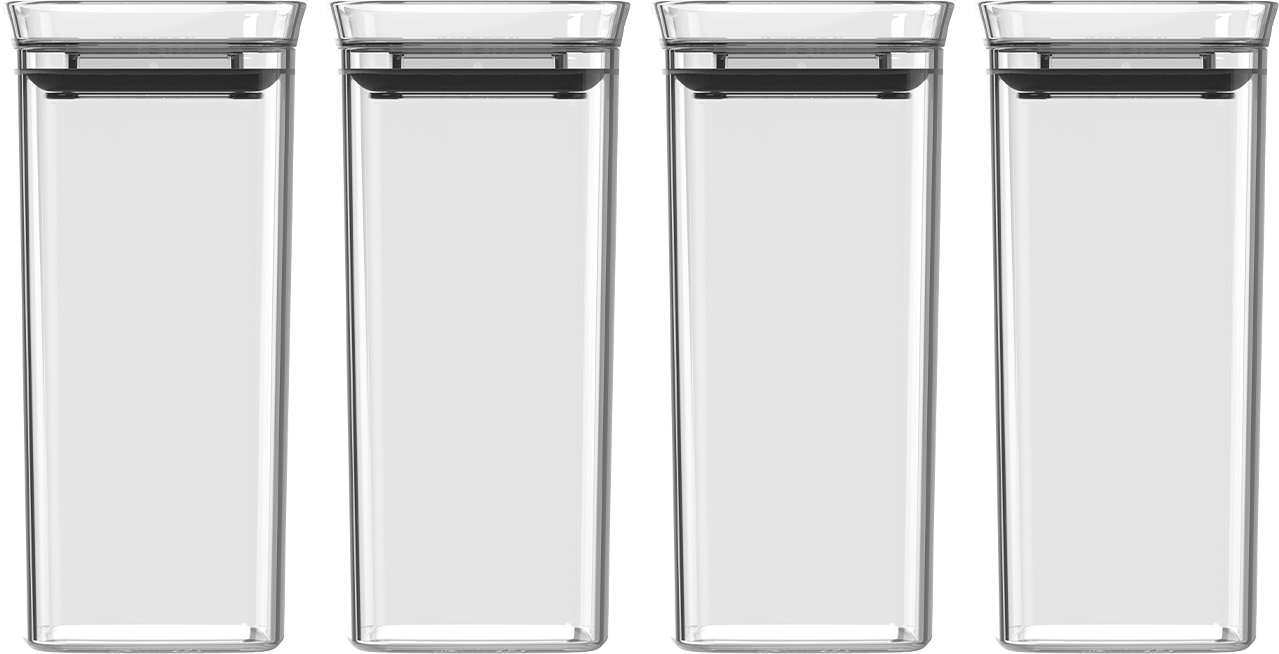 CONJUNTO ESPECIEROS HERMÉTICOS BLOCK 4 PIEZAS (0,340L) TRANSPARENTE - 1