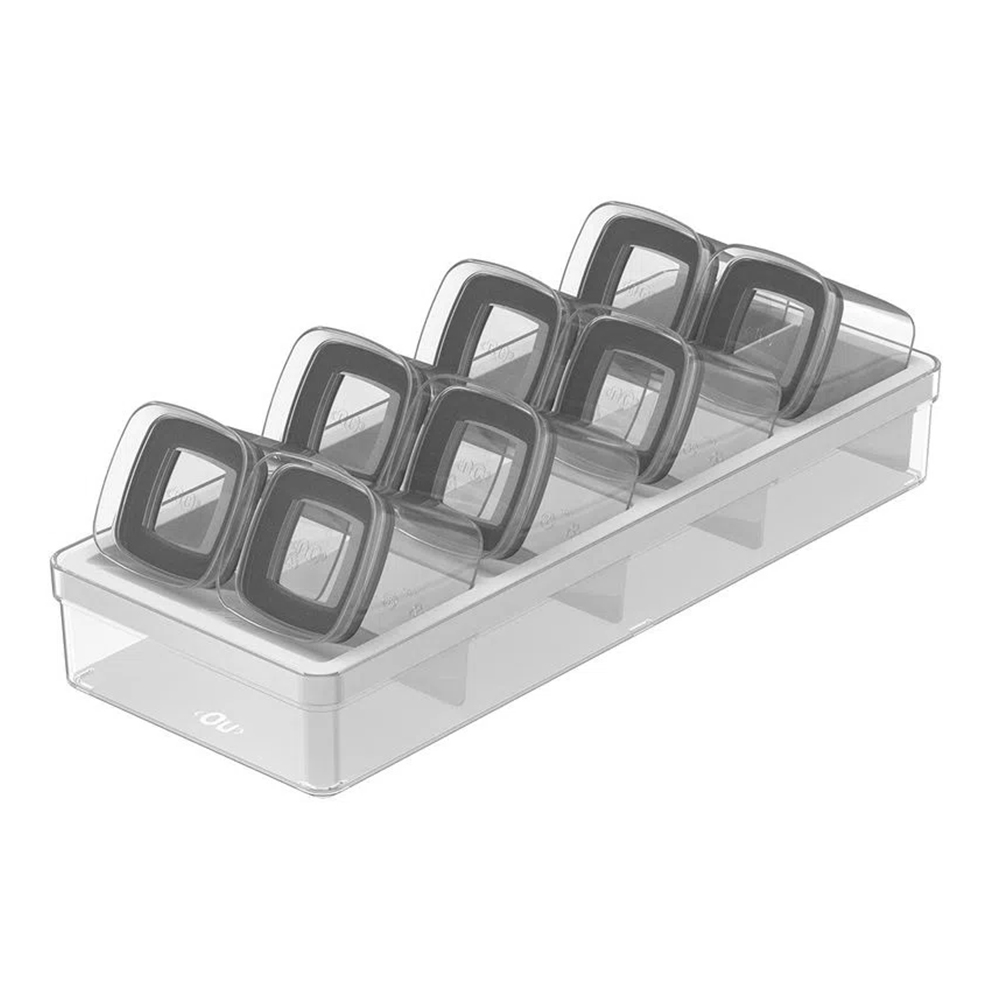ESPECIEROS HERMÉTICO BLOCK CAJÓN 8 PIEZAS (0,150L) BLANCO - 1
