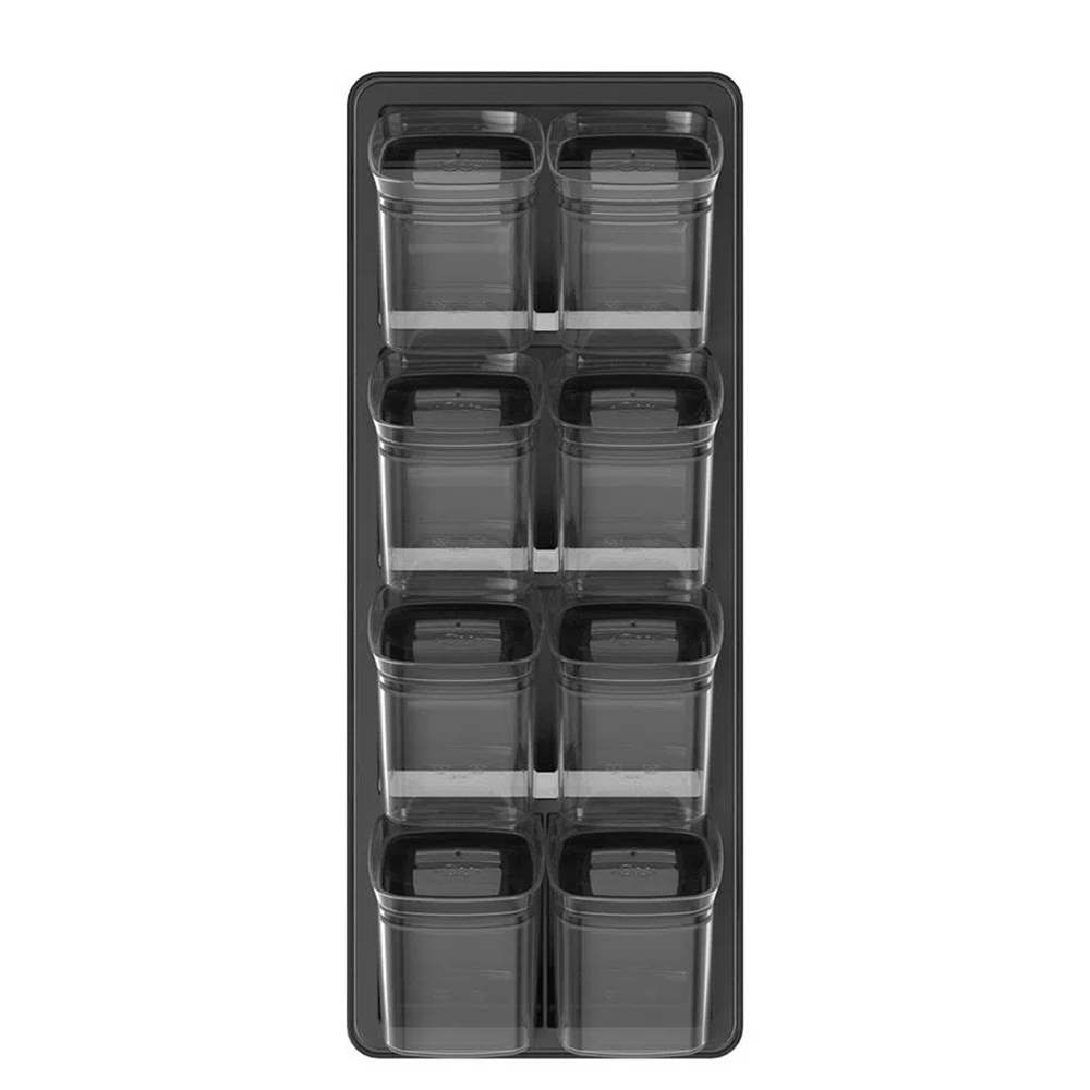ESPECIEROS HERMÉTICO BLOCK CAJÓN 9 PIEZAS (0,150L) NEGRO - 2