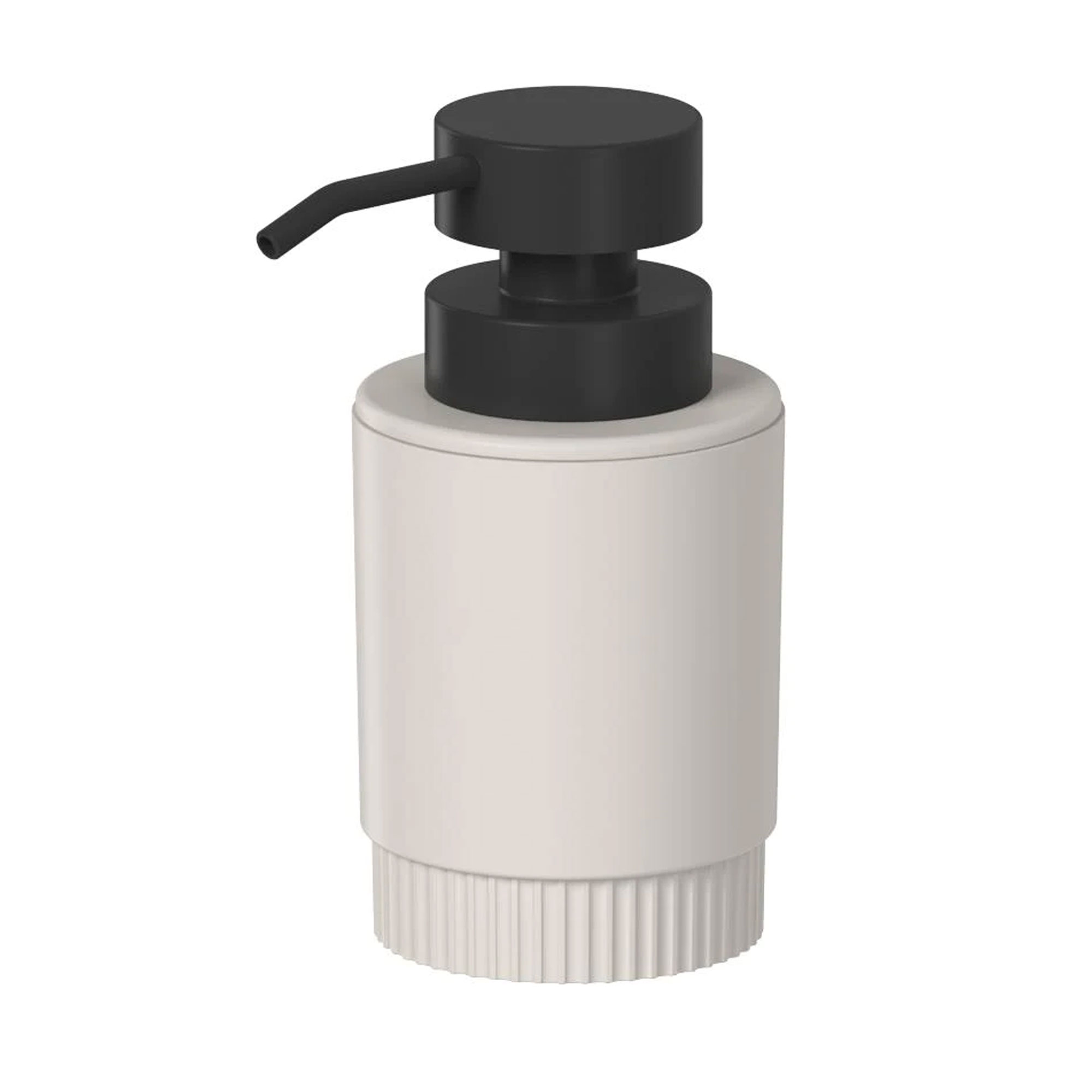 JABONERA OU 7908466034566 CON DOSIFICADOR DORICA 300 ML BEIGE CON NEGRO - 1