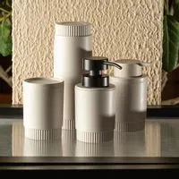 JABONERA OU 7908466034528 CON DOSIFICADOR DORICA 300 ML BEIGE - 2