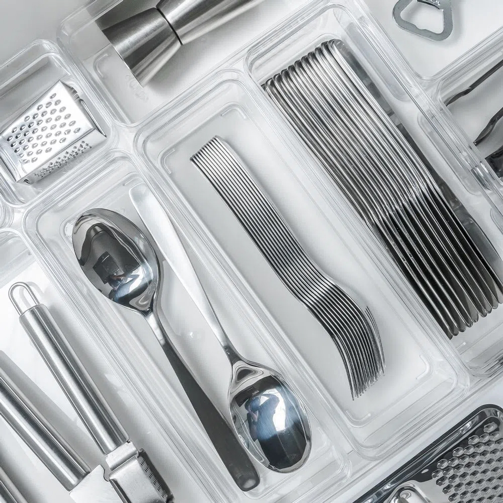 ORGANIZADOR DE CAJÓN CLEAR 22,5 X 7,5 X 5,6 TRANSPARENTE - 3
