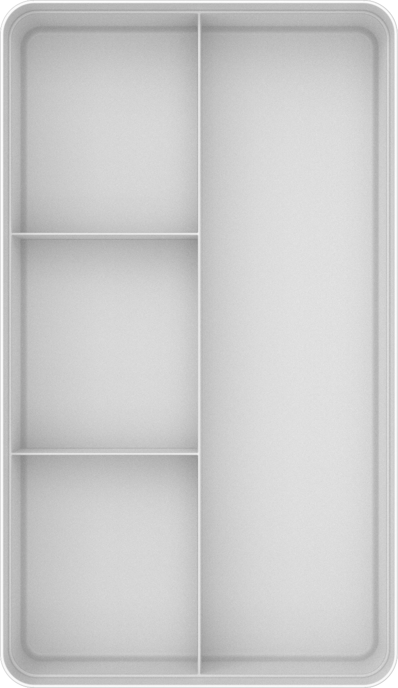 ORGANIZADOR DE CAJÓN LOGIC 4 SECCIONES BLANCO - 3