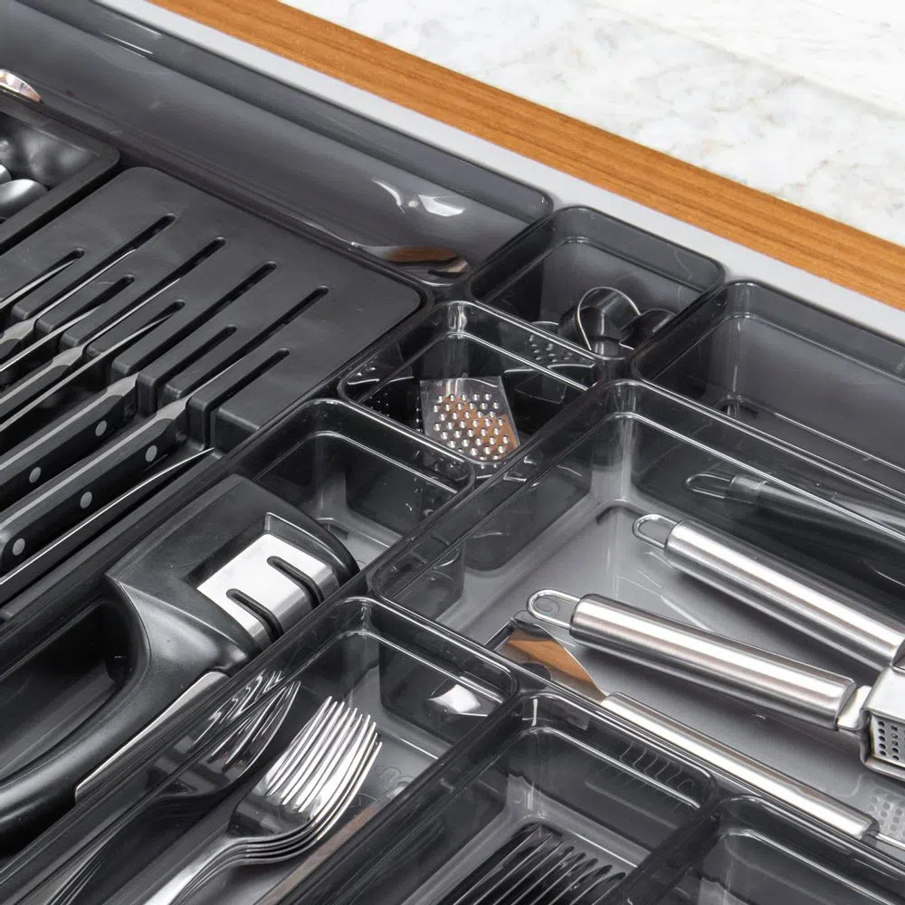 ORGANIZADOR DE CAJÓN CLEAR 7,5 X 7,5 X 5,6 GRIS - 2