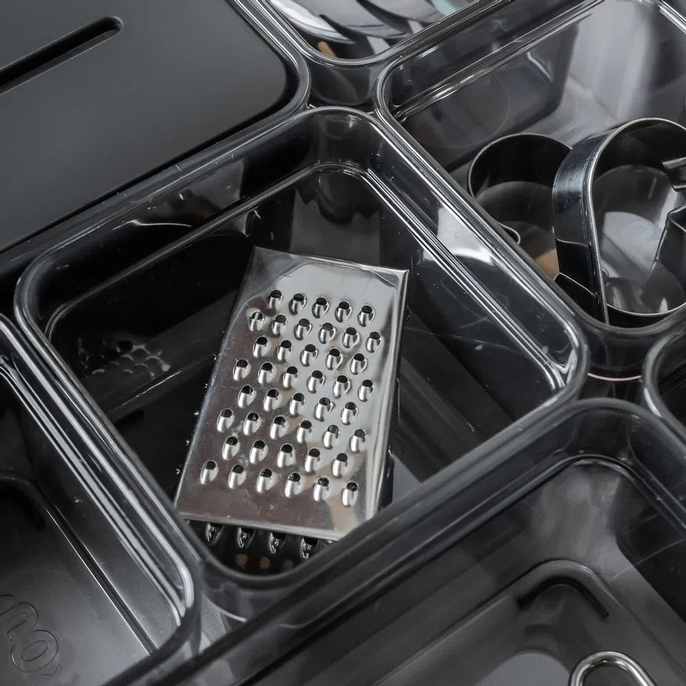 ORGANIZADOR DE CAJÓN CLEAR 7,5 X 7,5 X 5,6 GRIS - 3