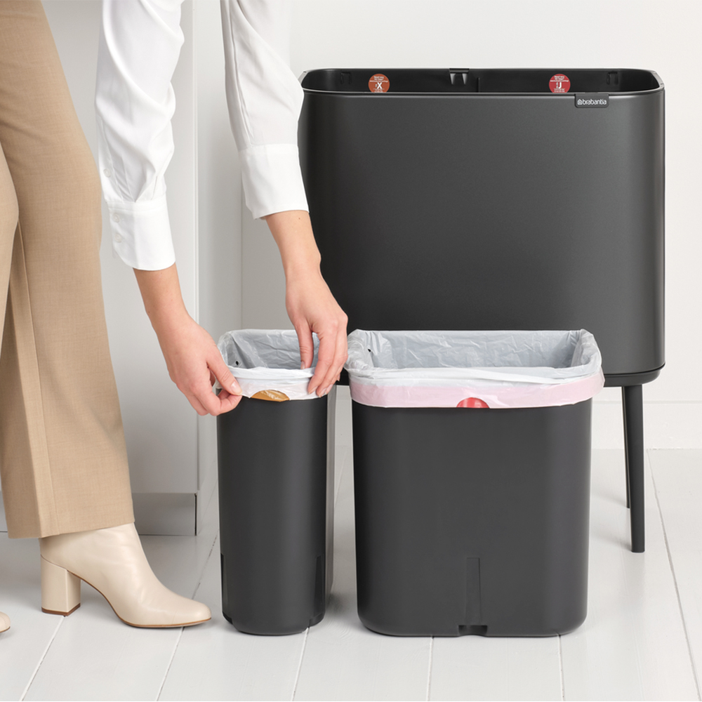 BASURERO BRABANTIA BO TOUCH 11 + 23L CONFIDENT GREY - 6