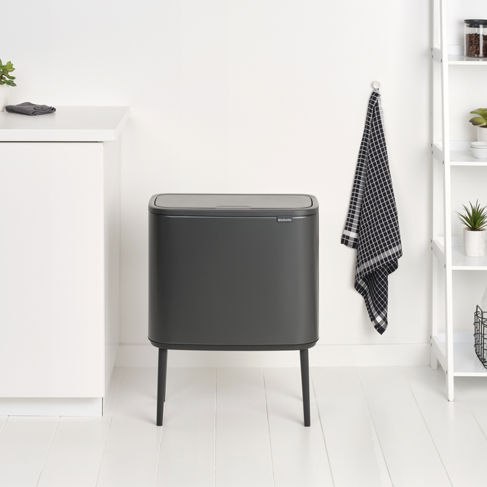 BASURERO BRABANTIA BO TOUCH 11 + 23L CONFIDENT GREY - 7
