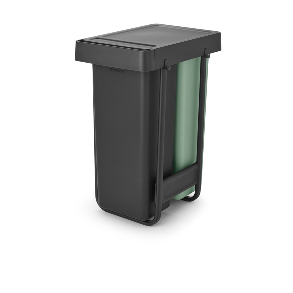 BASURERO BRABANTIA SORT & GO 2 X 30L DARK GREY & JA GREEN - 2