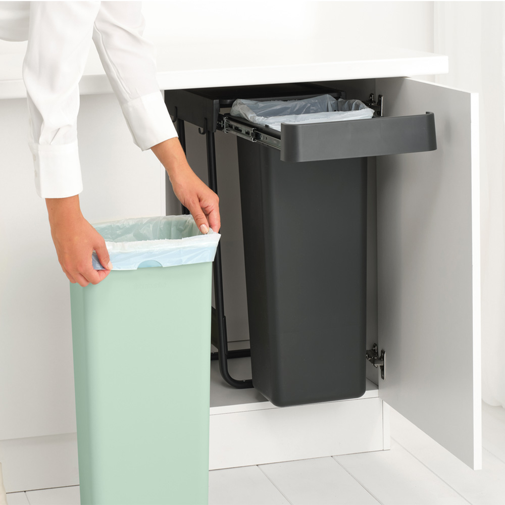 BASURERO BRABANTIA SORT & GO 2 X 30L DARK GREY & JA GREEN - 6