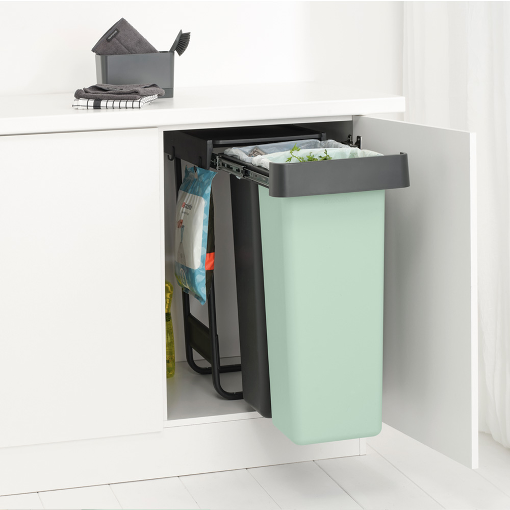 BASURERO BRABANTIA SORT & GO 2 X 30L DARK GREY & JA GREEN - 7