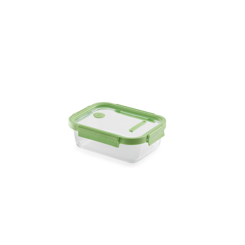 RECIPIENTE HERMÉTICO 100% DE VIDRIO 1520 ML RECTANGULAR - 1