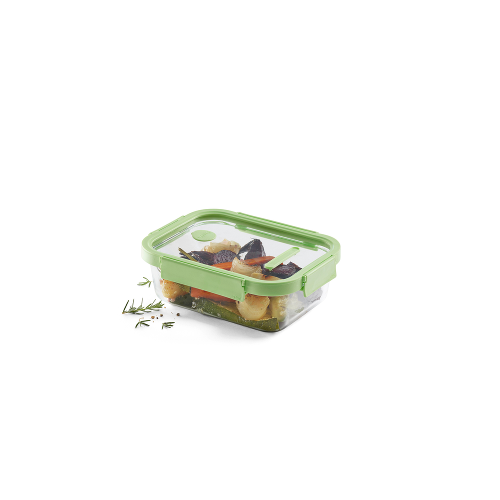 RECIPIENTE HERMÉTICO 100% DE VIDRIO 1520 ML RECTANGULAR - 2