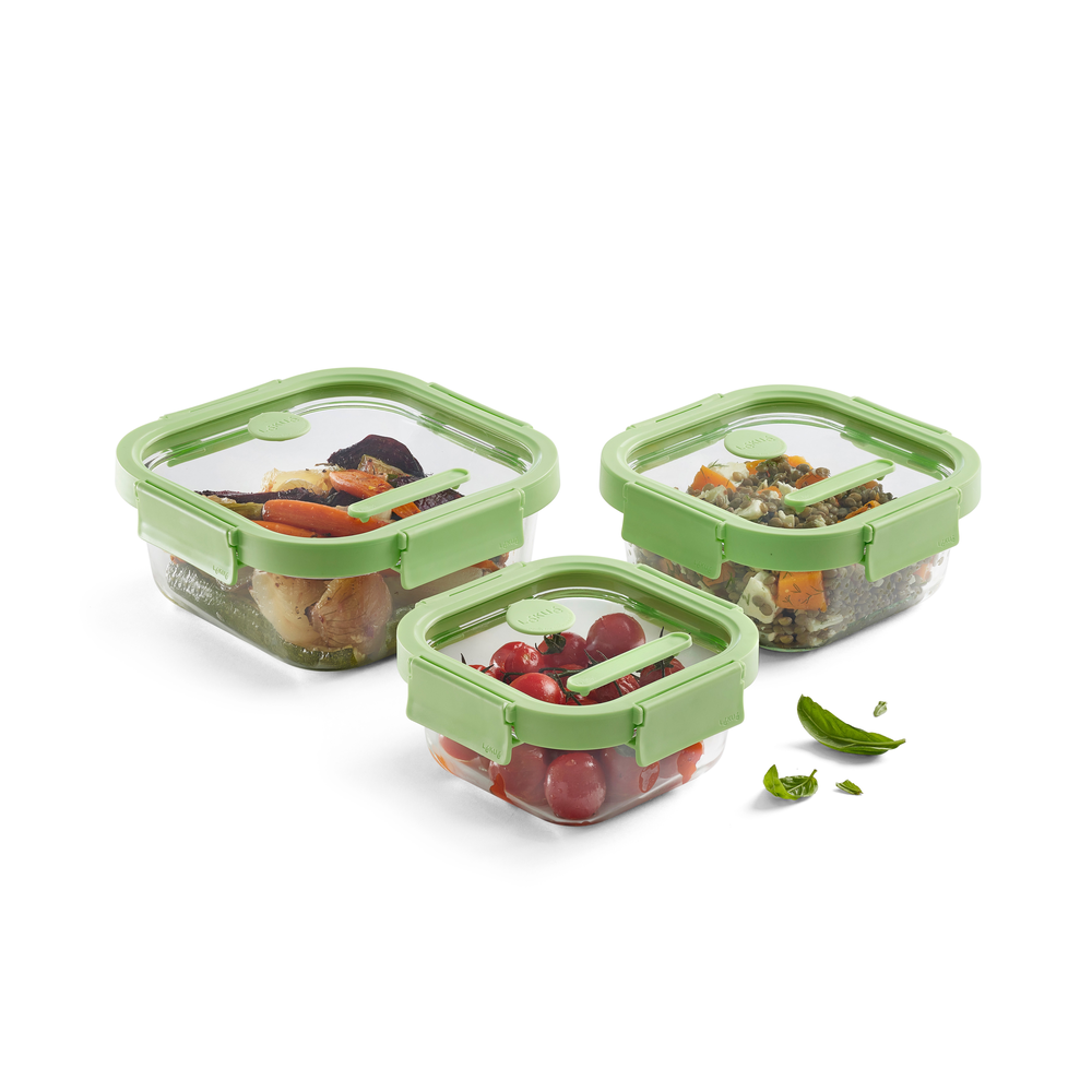 RECIPIENTE HERMÉTICO 100% DE VIDRIO 800 ML CUADRADO - 3