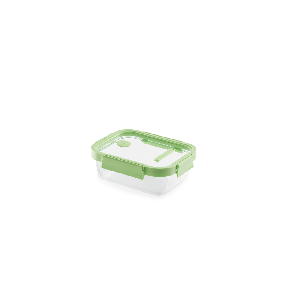 RECIPIENTE HERMÉTICO 100% DE VIDRIO 640 ML RECTANGULAR - 1