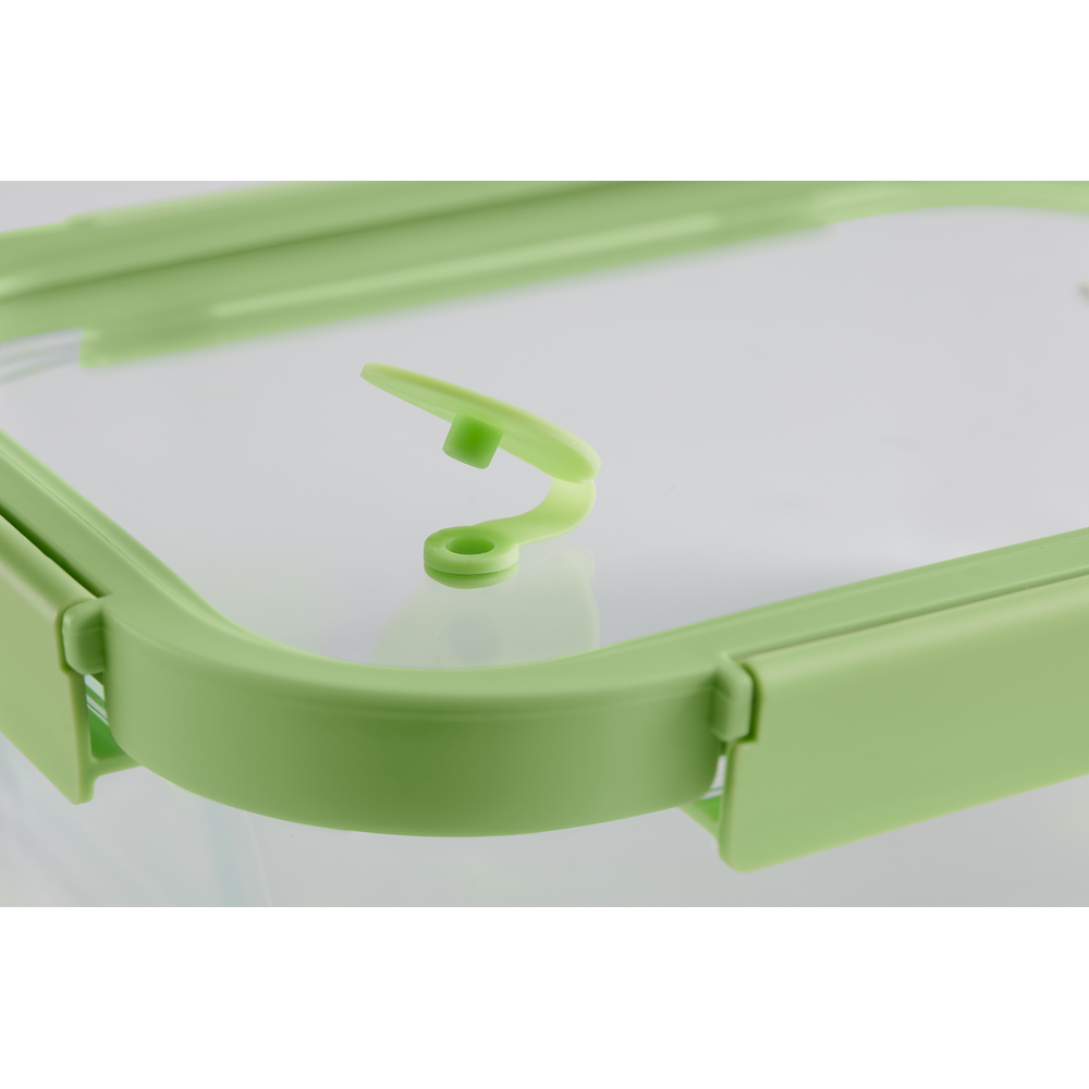 RECIPIENTE HERMÉTICO 100% DE VIDRIO 640 ML RECTANGULAR - 4