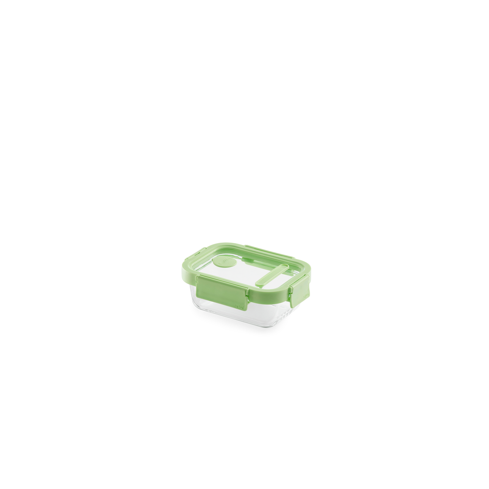 RECIPIENTE HERMÉTICO 100% DE VIDRIO 370 ML RECTANGULAR - 2