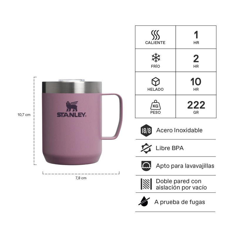 TAZA DE CAMPING STANLEY DEEP PURPLE | 236 ML - 2