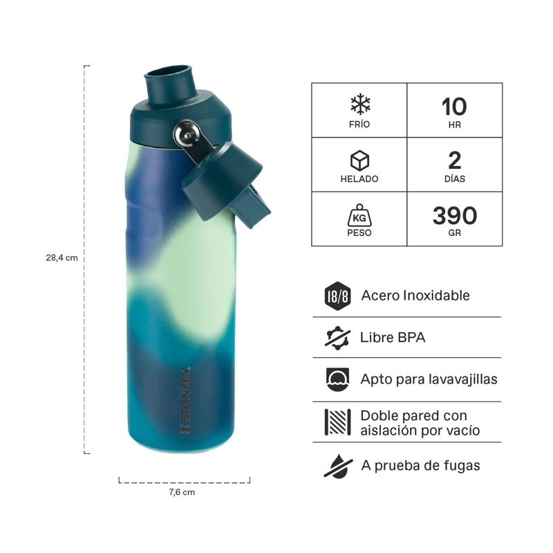 BOTELLA TE RMICA STANLEY FAST FLOW COASTAL TEAL MOTION | 709 ML - 2