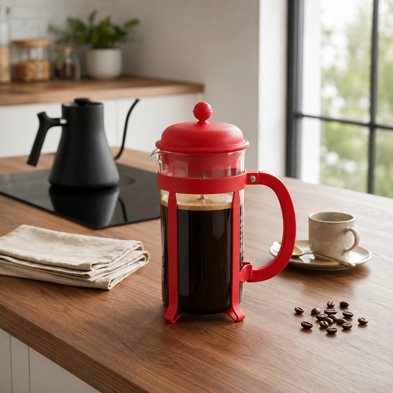 CAFETERA PRENSA FRANCESA BODUM 1 LT ROJO - 2