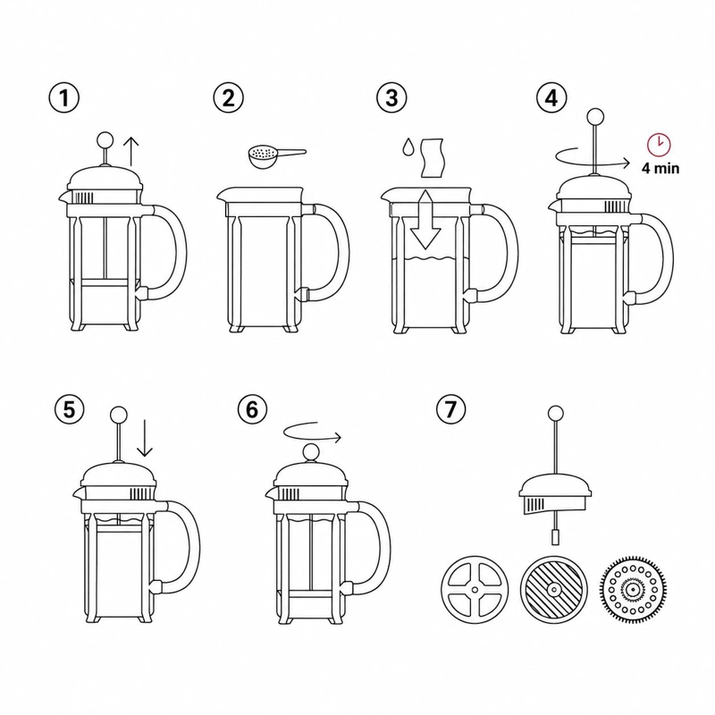 CAFETERA PRENSA FRANCESA BODUM BRAZIL 350 ML NEGRO - 6