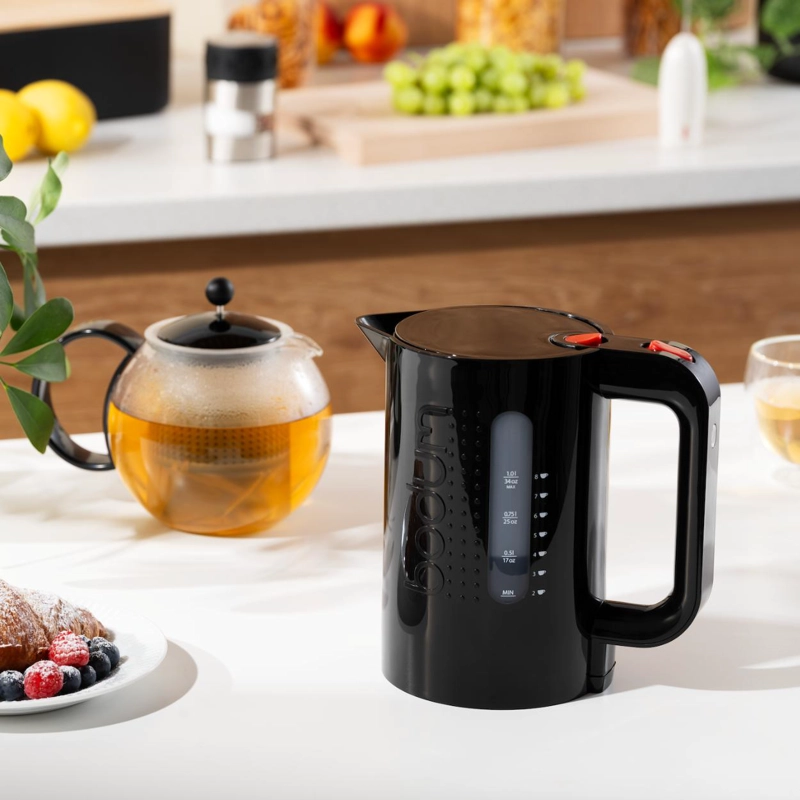 TETERA CON INFUSOR Y PRENSA BODUM 1 LT NEGRO - 3
