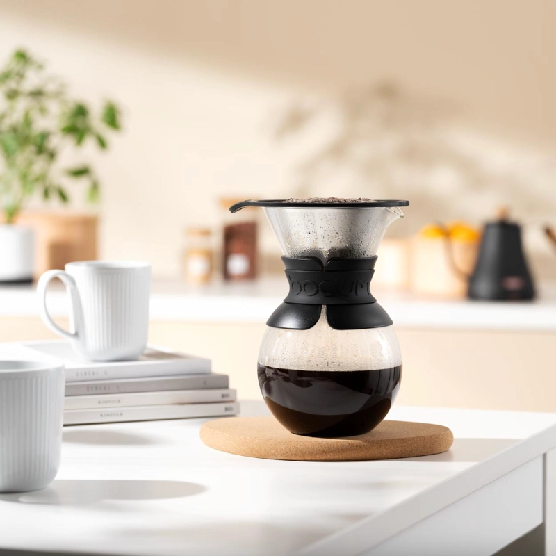 CAFETERA DE GOTEO BODUM FILTRO PERMANENTE ACERO INOX 1 LT NEGRO - 2