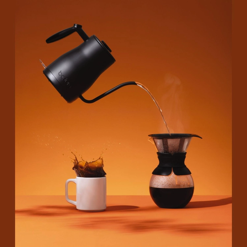 CAFETERA DE GOTEO BODUM FILTRO PERMANENTE ACERO INOX 1 LT NEGRO - 6