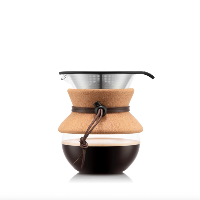 CAFETERA DE GOTEO BODUM FILTRO PERMANENTE ACERO INOX 500 ML CORCHO - 1