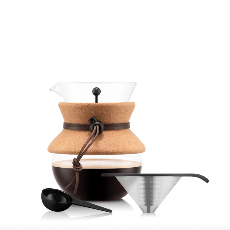 CAFETERA DE GOTEO BODUM FILTRO PERMANENTE ACERO INOX 500 ML CORCHO - 3