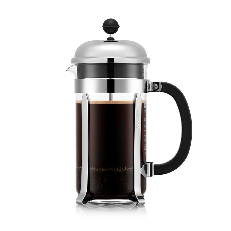 CAFETERA PRENSA FRANCESA BODUM ACERO INOX 1 LT CROMADO - 1