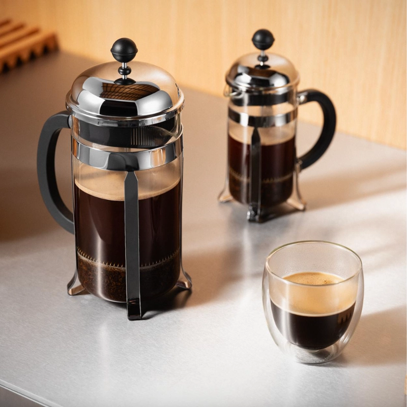 CAFETERA PRENSA FRANCESA BODUM ACERO INOX 1 LT CROMADO - 2