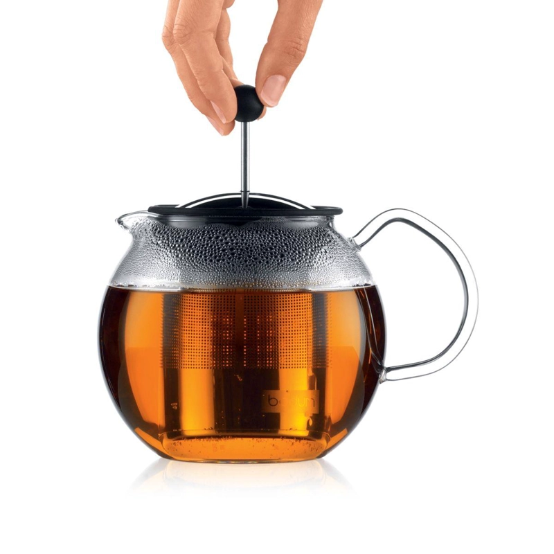 TETERA CON INFUSOR Y PRENSA  BODUM 500 ML CROMADO - 3