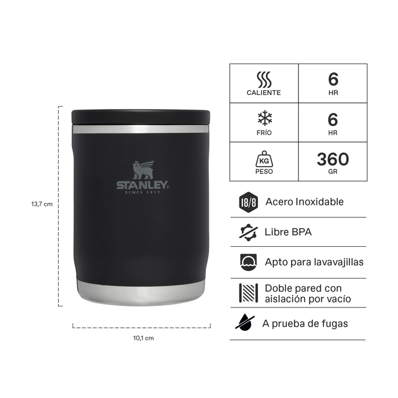 TERMO DE COMIDA STANLEY ADVENTURE NEGRO | 532 ML - 2