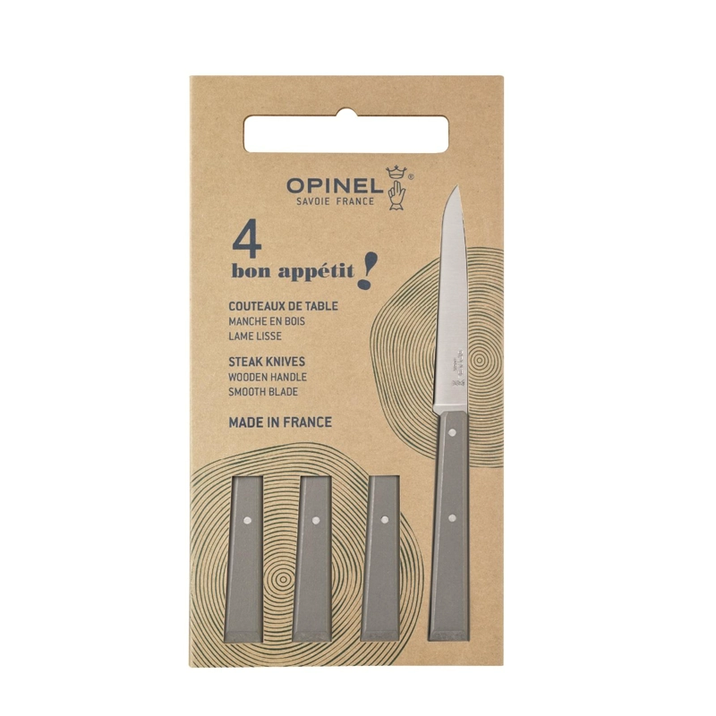 CUCHILLOS OPINEL N°125 BON APPE TIT GRIS - 4 UNIDADES - 1