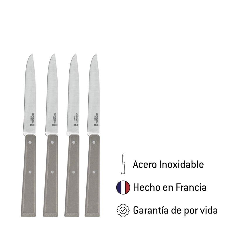 CUCHILLOS OPINEL N°125 BON APPE TIT GRIS - 4 UNIDADES - 3