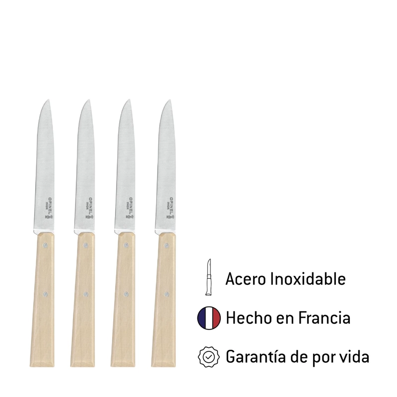 CUCHILLOS OPINEL N°125 BON APPE TIT CARPE - 4 UNIDADES - 3