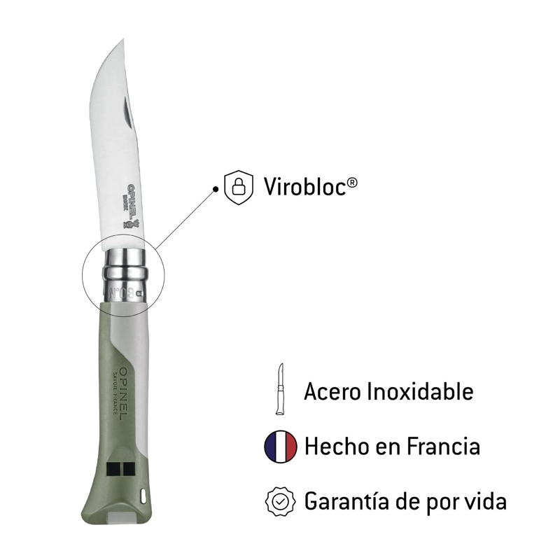 CUCHILLO OPINEL N°08 HORIZON CAQUI - 3