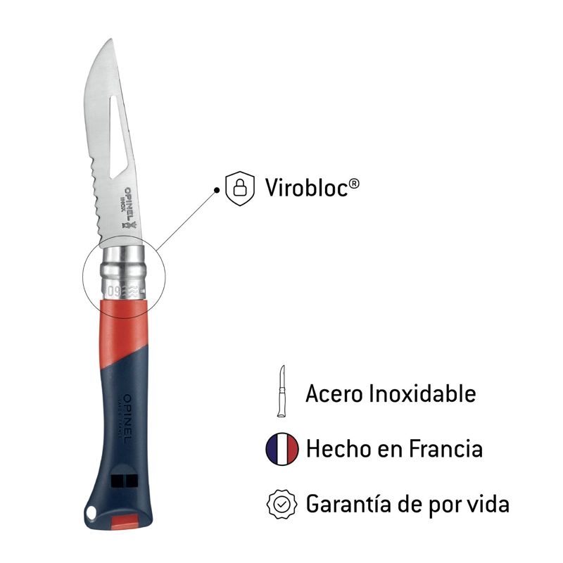 CUCHILLO OPINEL N°09 OCEAN ROJO - 3
