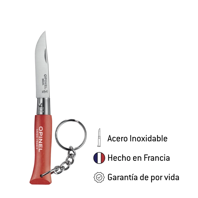 CUCHILLO OPINEL N°4 LLAVERO ROJO - 3