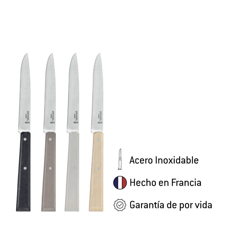 CUCHILLOS OPINEL N°125 BON APPE TIT MINERAL - 4 UNIDADES - 3