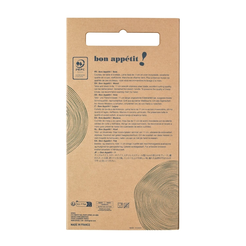 CUCHILLOS OPINEL N°125 BON APPE TIT MINERAL - 4 UNIDADES - 6