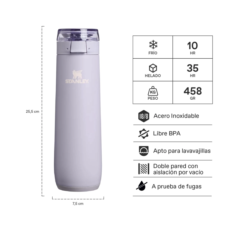 BOTELLA TE RMICA STANLEY FLIP STRAW 2.0 MORADO | 887 ML - 2