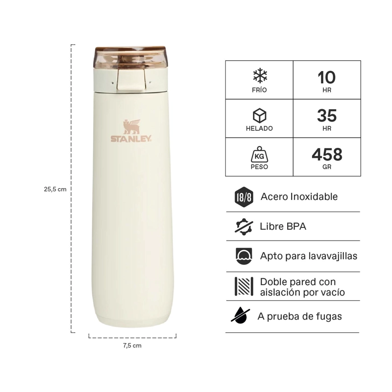 BOTELLA TE RMICA STANLEY SPRING BOTTLE CREMA | 591 ML - 2