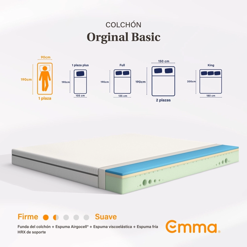 Colchón Emma Original Basic 1 Plaza - 5