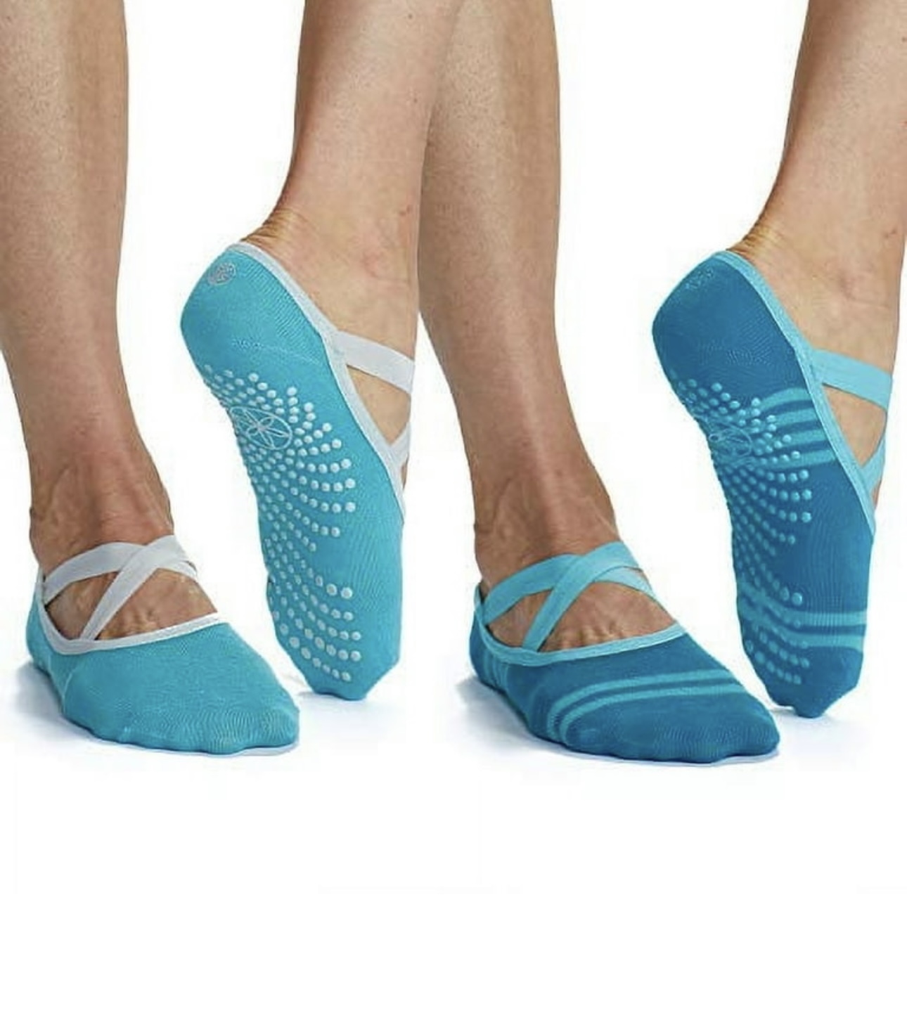 CALCETINES ANTIDESLIZANTES PARA PILATES GAIAM PACK DE 2 - 1