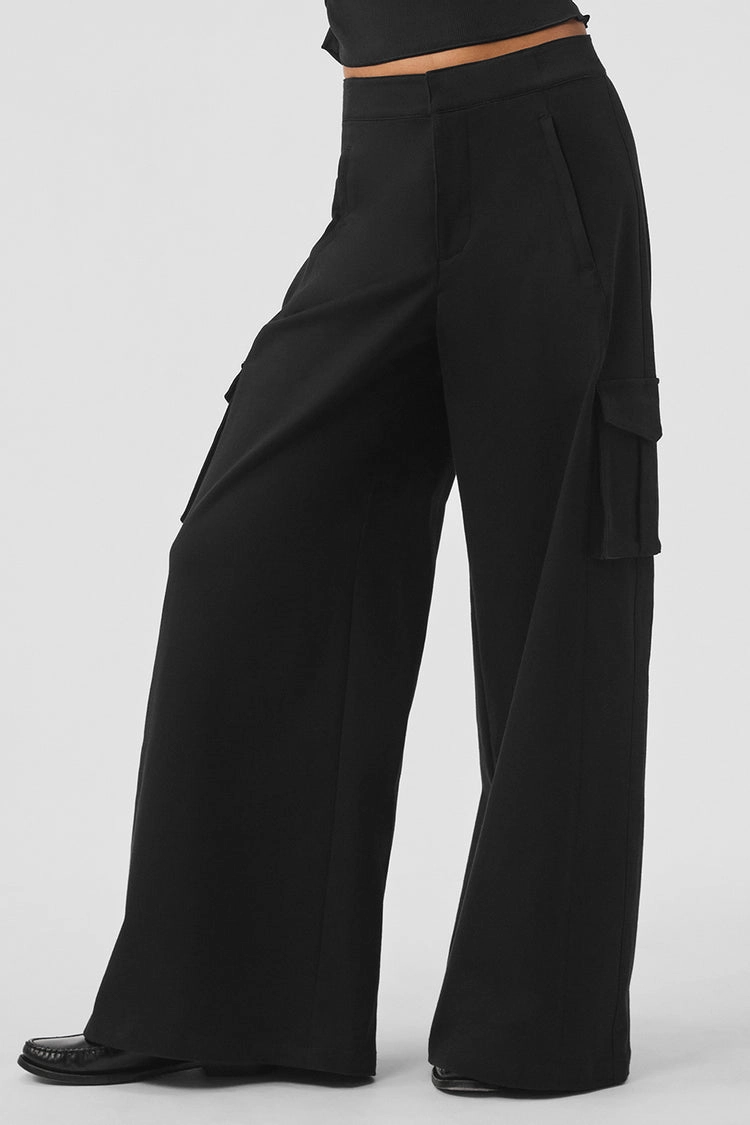 PANTALON CARGO DE PIERNA ANCHA - 1