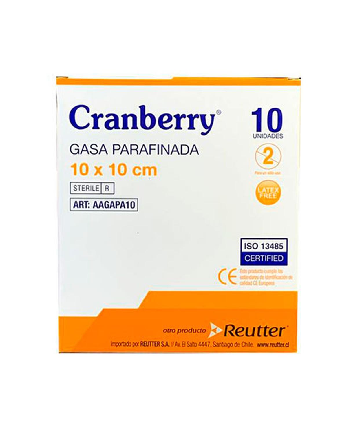 PACK 10 GASA CRANBERRY PARAFINADA 10 X 10 CAJA ELECTROMEDICINA - 3