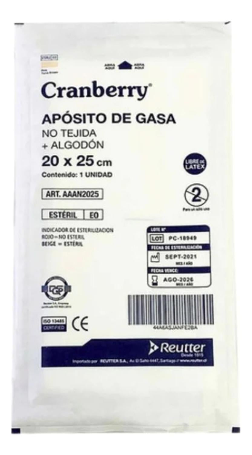 APÓSITO DE GASA NO TEJIDA+ALGODÓN 20X25 BOLSA DE 10UNIDADES - 1