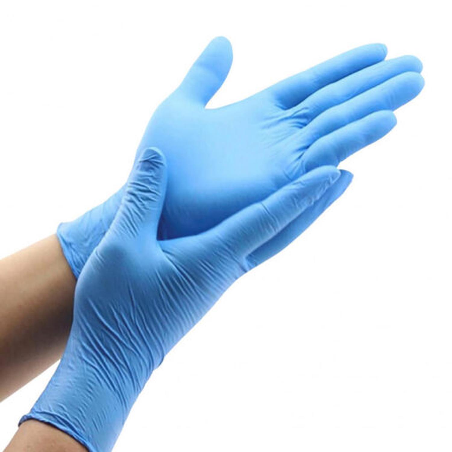 PACK 100 GUANTES REUTTER NITRILO AZUL CELESTE SIN POLVO TAMAÑO L - 1